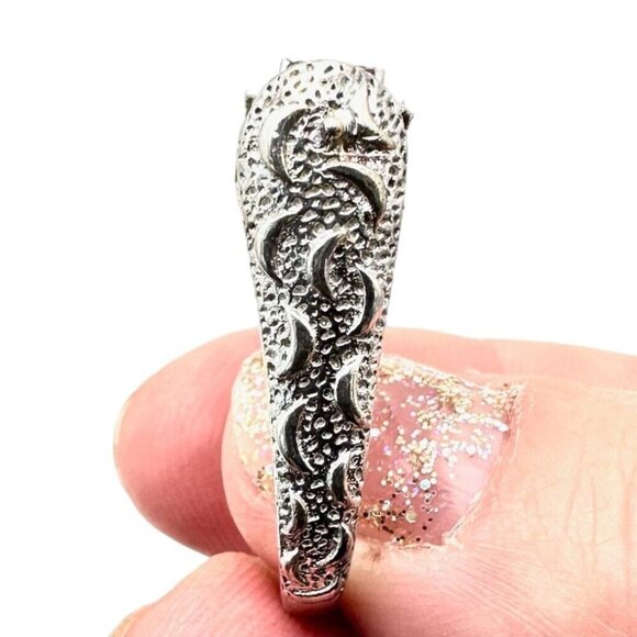 Estate Womens Ring Rotating Multi Gemstone Sterling Silver Size 6 Rare Design - Picture 4 of 6